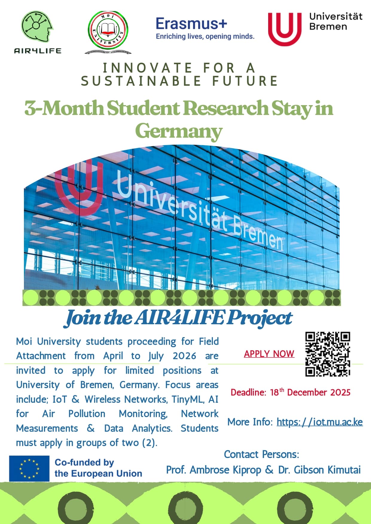 Call for Application: 3-Month Student Research Stay in Germany